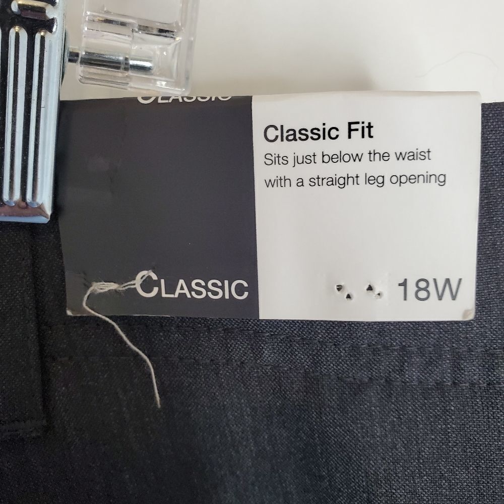 NEW 18W Doc & Amelia WOOL BLEND Classic Fit Straight Leg GRAY TROUSERS PANTS NWT - Picture 10 of 16